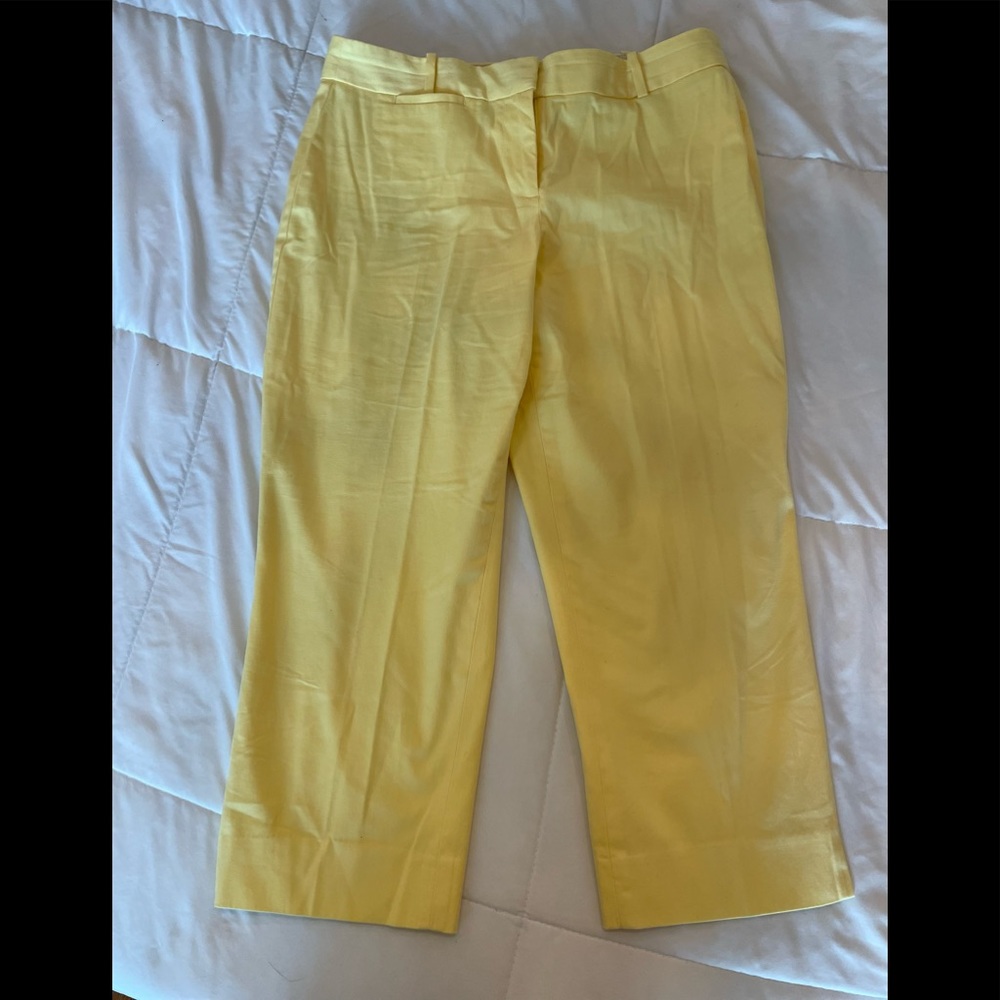 Talbots cropped pants, yellow, 8p.